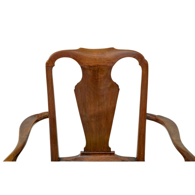 18th Century English Walnut Study Armchair, 1760 For Sale - Image 6 of 11