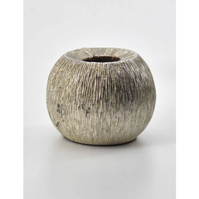 Modern Plated & Textured Candleholders in the Style of Gerald Benney, 1970s, Set of 6 For Sale - Image 3 of 8