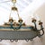 Chandelier in Gilded Bronze and Green Lacquered Metal For Sale - Image 13 of 18
