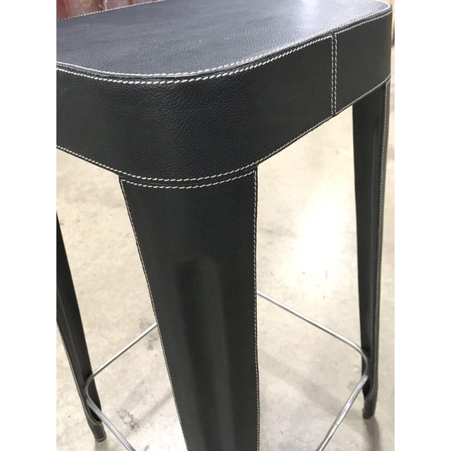 Black Leather Counter Stool Chairish