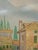 2020s Italian Village Landscape Pastel in Decorative Green and Gilt Frame For Sale - Image 5 of 9