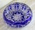 Vintage Cobalt Blue Cut-to-Clear Crystal Ashtray – Geometric Starburst Design – 8" For Sale - Image 11 of 16