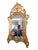 1960s gold leaf mirror with hand-painted flowers.