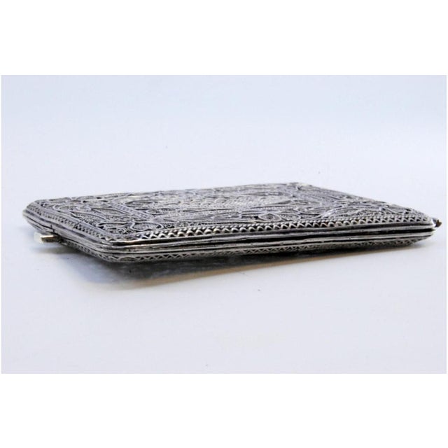 Filigree Silver Cigarette Case For Sale - Image 4 of 9
