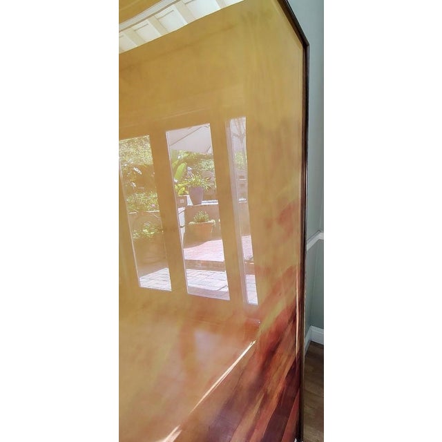 Wood Abstract Art in Gold Frame For Sale - Image 7 of 12