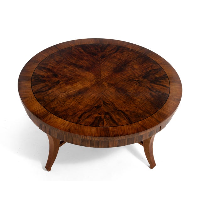 John Widdicomb Regency Round Coffee Cocktail Table 1980 For Sale - Image 10 of 15