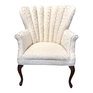 Vintage c.1970s Queen Anne Style Wingback Chair