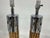 1970s Pair of Modernist Polished Chrome and Cork Table Lamps For Sale - Image 5 of 12