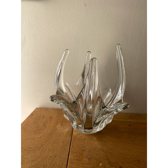 Mid-Century Modern Clear Glass Octopus Vase, 1950s For Sale - Image 3 of 9