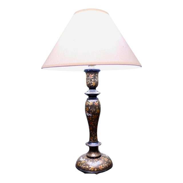 Hand-Made Painted Table Lamp, 1920 For Sale