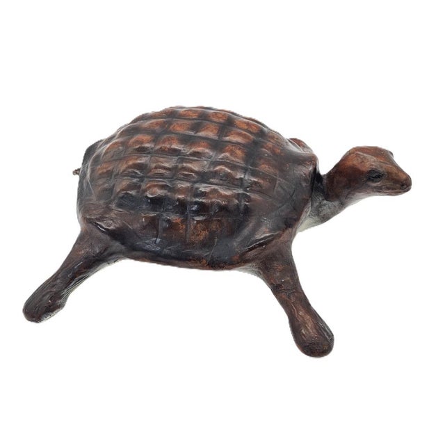 Turtle Figurine in Natural Leather, 1960s-1970s For Sale - Image 14 of 14