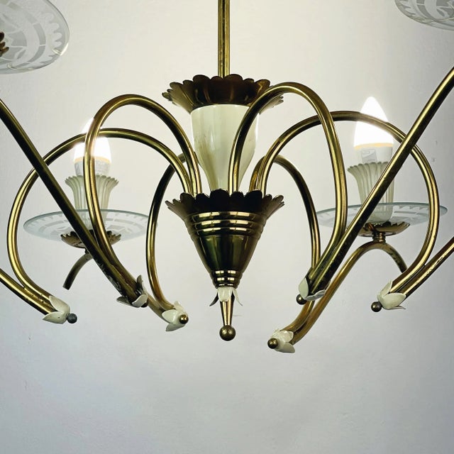 Mid-Century Spider Chandelier by Pietro Chiesa for Fontana Arte, Italy, 1940s For Sale - Image 4 of 13
