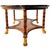 Vintage Large English Regency Style Faux-Bamboo Coffee Table With Caned Tier & Gilt Lion Paw Feet For Sale - Image 9 of 13