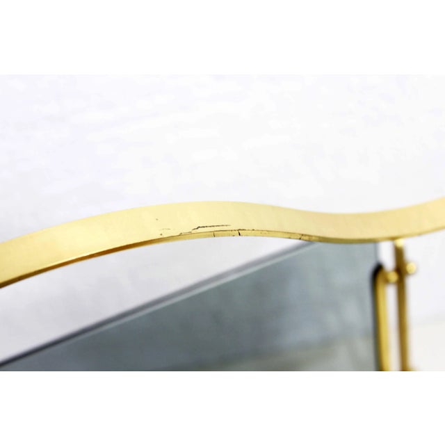 Glass and Brass Magazine Rack, 1960s For Sale - Image 12 of 13