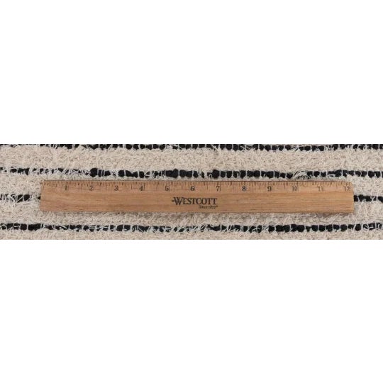 2020s Black Natural Cotton Handwoven Boho Rug 9x12Ft. For Sale - Image 6 of 11