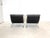 Black Leather Barcelona Chairs by Ludwig Mies van der Rohe for Knoll Inc., Set of 2 For Sale - Image 8 of 17