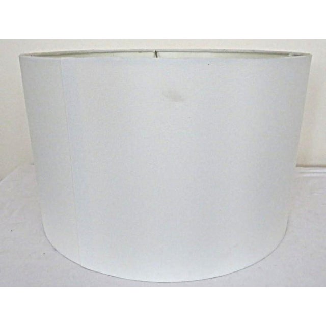 Pair of Large John Richard Designer Table Lamps Blue & White Glass Post Mid Century Modern For Sale - Image 9 of 9