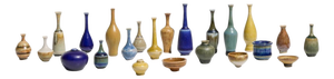 Mid 20th Century Collection of 23 Miniature John Andersson Pottery Vessels for Hoganas of Sweden