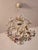 Vintage hand-forged handmade pendant lamp/ceiling lamp in a floral style with handcrafted porcelain flowers and roses – a...