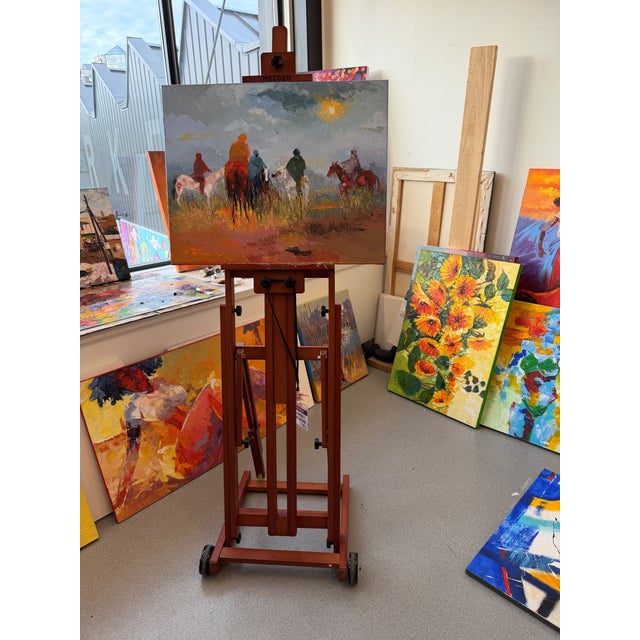 2020s Where Our Paths Converge, Impasto Oil Painting by Godfrey Afebuame (2026) For Sale - Image 5 of 6