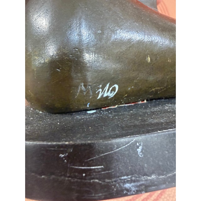 1930s Bronze Mother and Baby Child Statue Abstract Modern Nude Signed Milo For Sale - Image 4 of 5