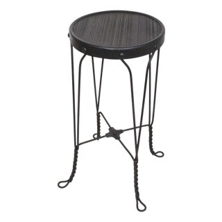 Vintage Counter Height Ice Cream Parlor Style Wrought Iron Stool For Sale