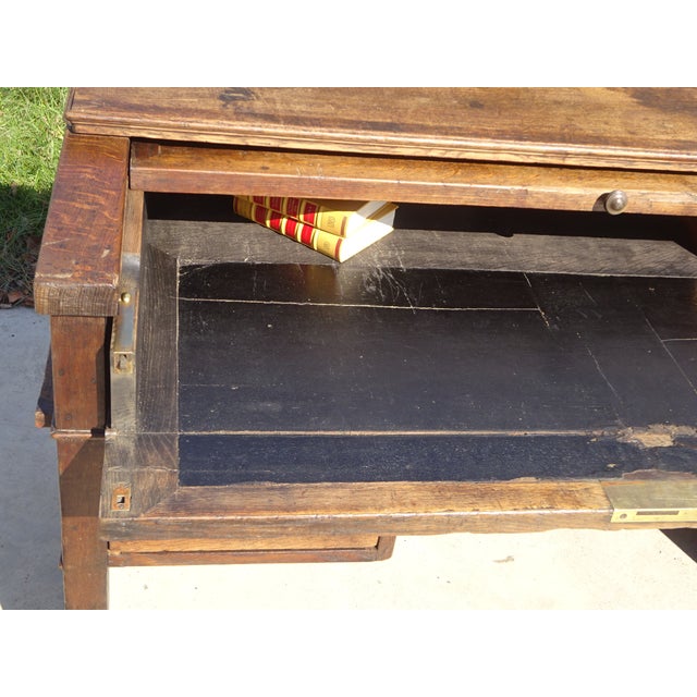 French Glove Makers Table in Oak For Sale - Image 6 of 18