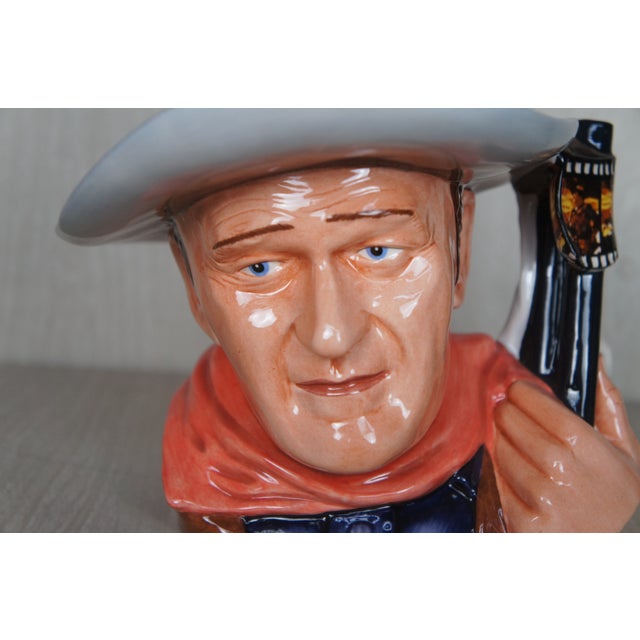American Royal Doulton John Wayne the Duke Cowboy Toby Character Jug For Sale - Image 10 of 13