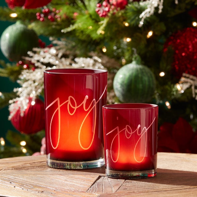 2020s Joy Glass Votive Holder (Set of 2) For Sale - Image 5 of 7