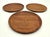 Mid 20th Century Teak Bentwood Appetizer Plates or Trinket Dishes, Set of 3 For Sale In Miami - Image 6 of 10