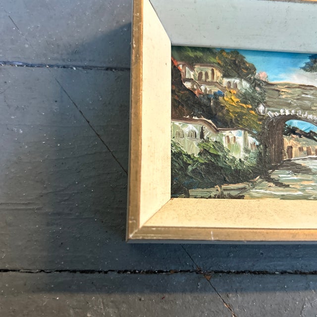 Impressionist 1970’s Miniature Impressionist European Cityscape Painting For Sale - Image 3 of 4