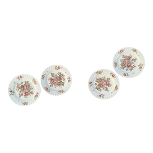 Johnson Brothers "Devon Sprays" Vintage Dinner Plates | Set of Four | 10 Inches