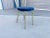1980s Set of 4 Vintage Hollywood Regency Brass & Royal Blue Velvet Dining Chairs For Sale - Image 12 of 16