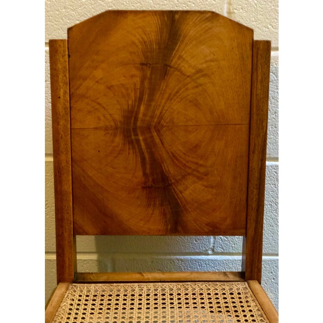 Burnt Umber Pair of French Art Deco Walnut Side Chairs, 1930 For Sale - Image 8 of 10