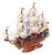 Exquisite Handcrafted Wooden Ship Model – Luxury Nautical Home Decor Statement Piece for Modern Interiors For Sale