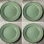 Paint Mackenzie-Childs Sage Green Enamel Chargers - Set of 4 | Handmade 12" For Sale - Image 7 of 18