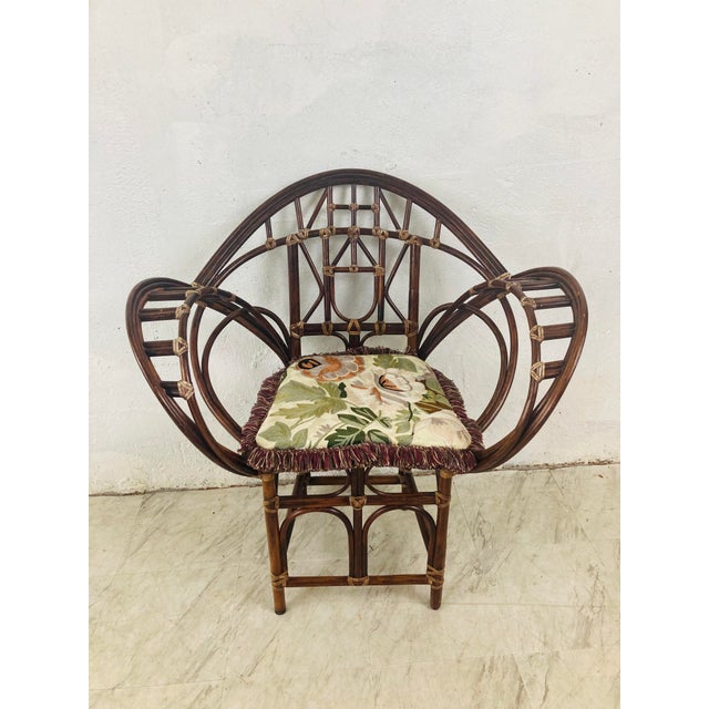1980s McGuire Rattan Butterfly Chair Chairish
