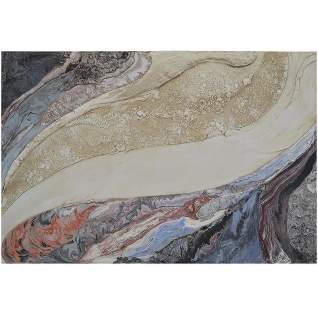 Abstract Art Wall Panel Polychrome Scagliola Decoration Handmade from Cupioli For Sale - Image 6 of 6