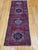 Vintage Turkish Runner, Hand-Knotted Wool, Geometric Design, Red & Navy, 3' x 7' For Sale - Image 4 of 10