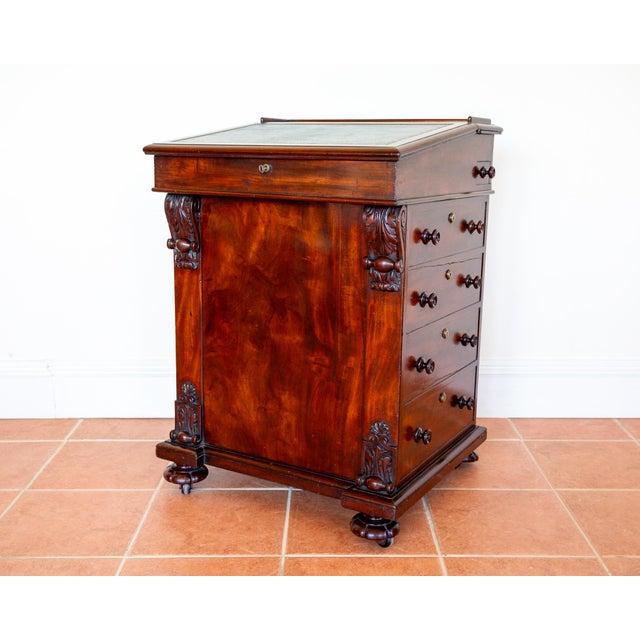 Regency Davenport Desk in Flame Mahogany by William Freeman, 1830s For Sale - Image 16 of 18