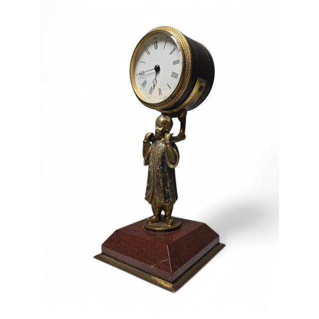 Small Chinese Clock, 1900s For Sale - Image 3 of 13