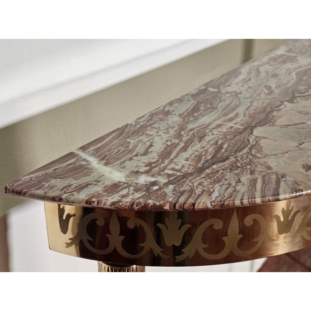 Italian Brass Console Table, 1950s For Sale - Image 3 of 9