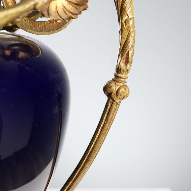 Vintage Porcelain and Bronze Centerpiece For Sale - Image 5 of 10