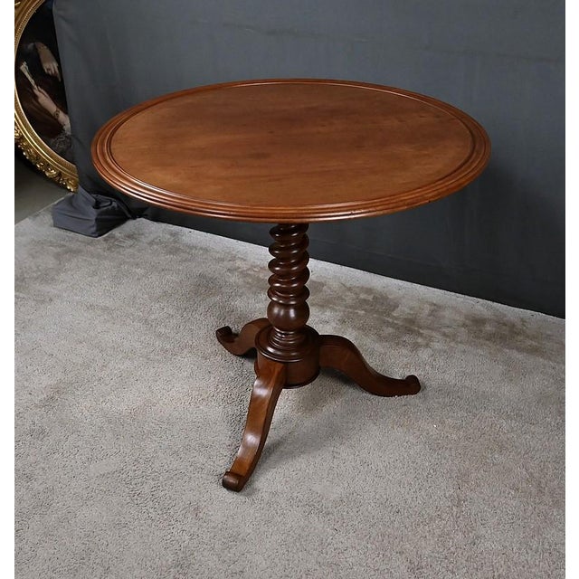 Mid-19th Century Louis Philippe Mahogany Tilting Table For Sale - Image 4 of 17