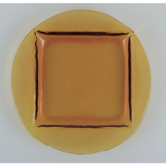 Scandinavian Glass Dinner Plates in Smoke-Coloured Glass, 1970s, Set of 6 For Sale - Image 3 of 8
