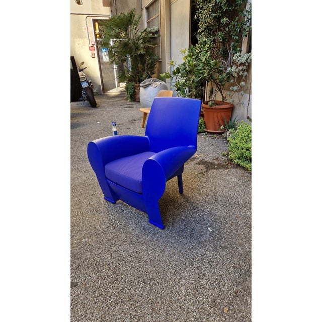 Richard III Armchair in Blue Polyurethane by Philippe Starck for Baleri Italia, 1985 For Sale - Image 15 of 17
