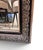 Antique Victorian Gothic Mirror with Silver Leaf Inlay over Black Gesso Frame, 1850 For Sale - Image 3 of 12