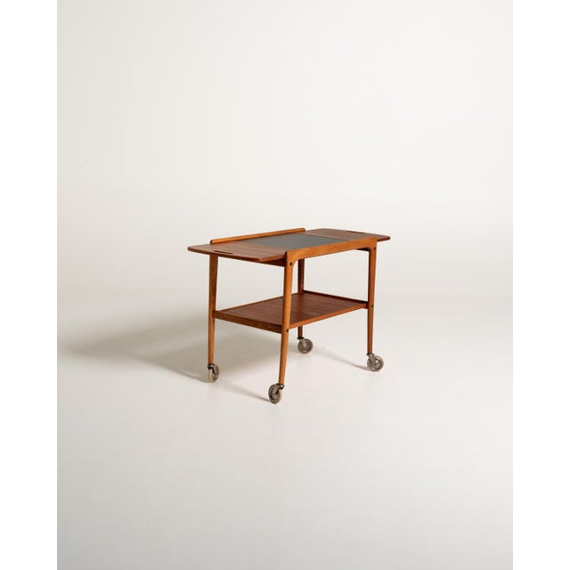 Oak and Teak Thea Trolley by Yngve Ekström for Swedese, 1960s For Sale - Image 3 of 11