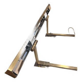 Antique Brass 30" Hardwired Art Light For Sale