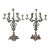 Continental Silvered Candelabra - A Pair For Sale